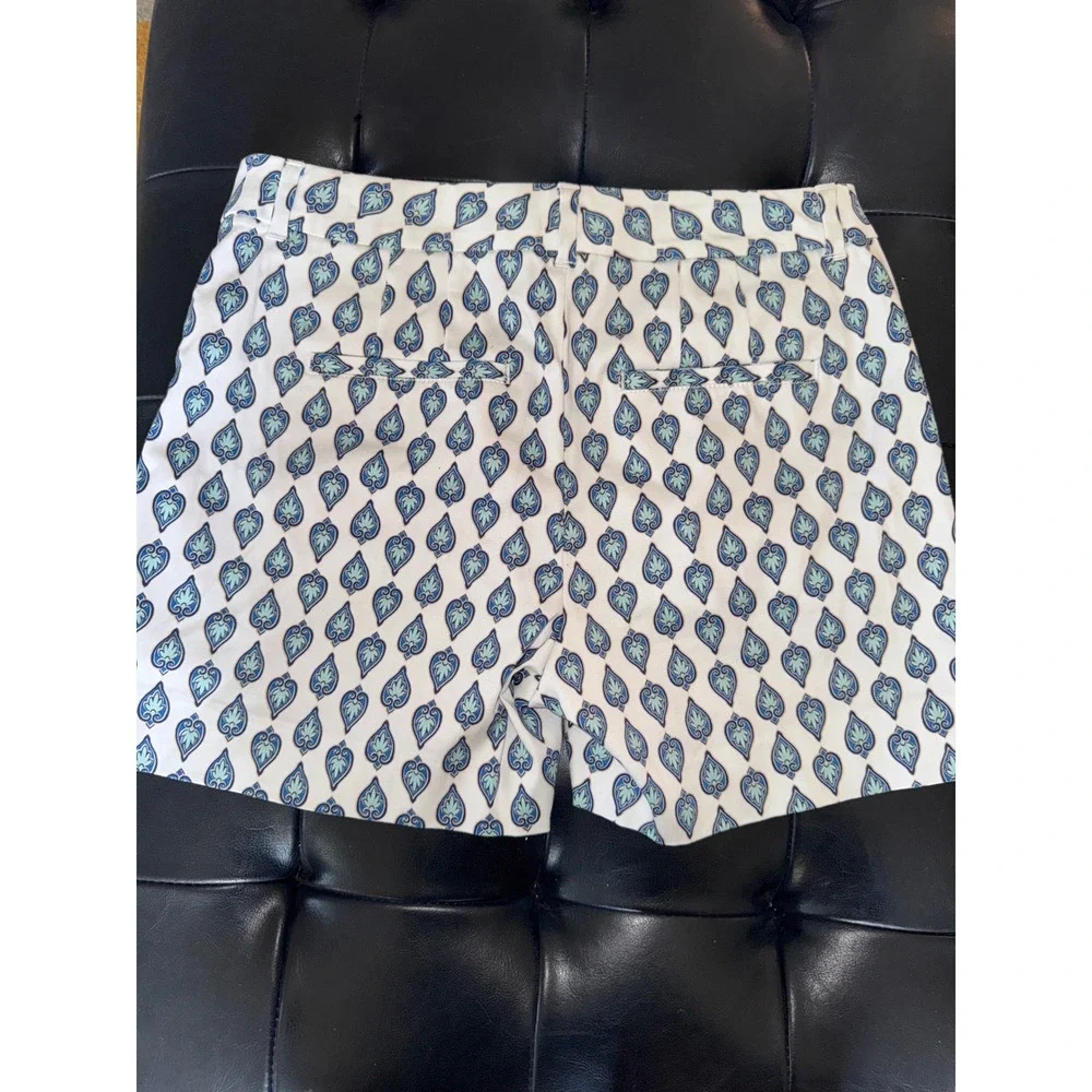 Women's White House Black Market Khakis Chino Shorts Stretch XS 2‎ White Blue